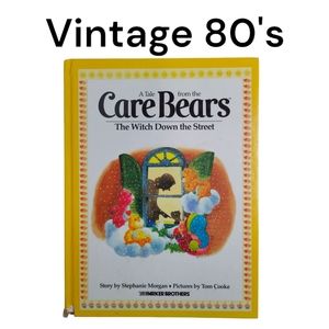 Vintage 80's Care Bear large hardcover book Witch Down the Street children book